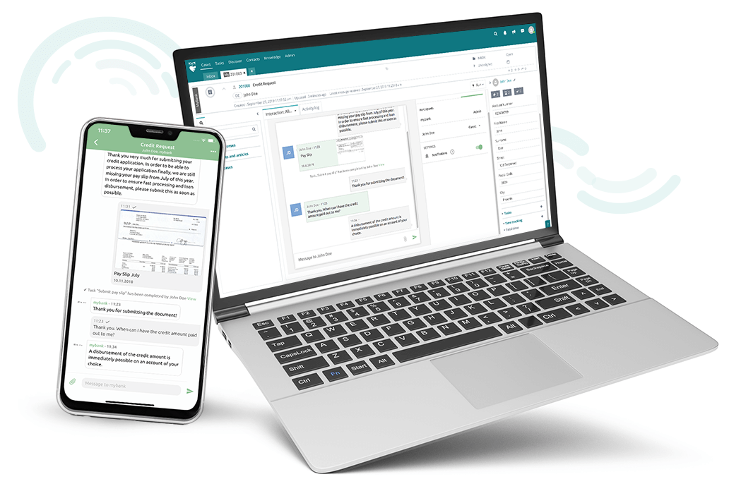 Kunden App fileee ist in Helpdesk ThinkOwl integriert
